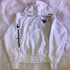 White FaZe Clan Champion collab hoodie